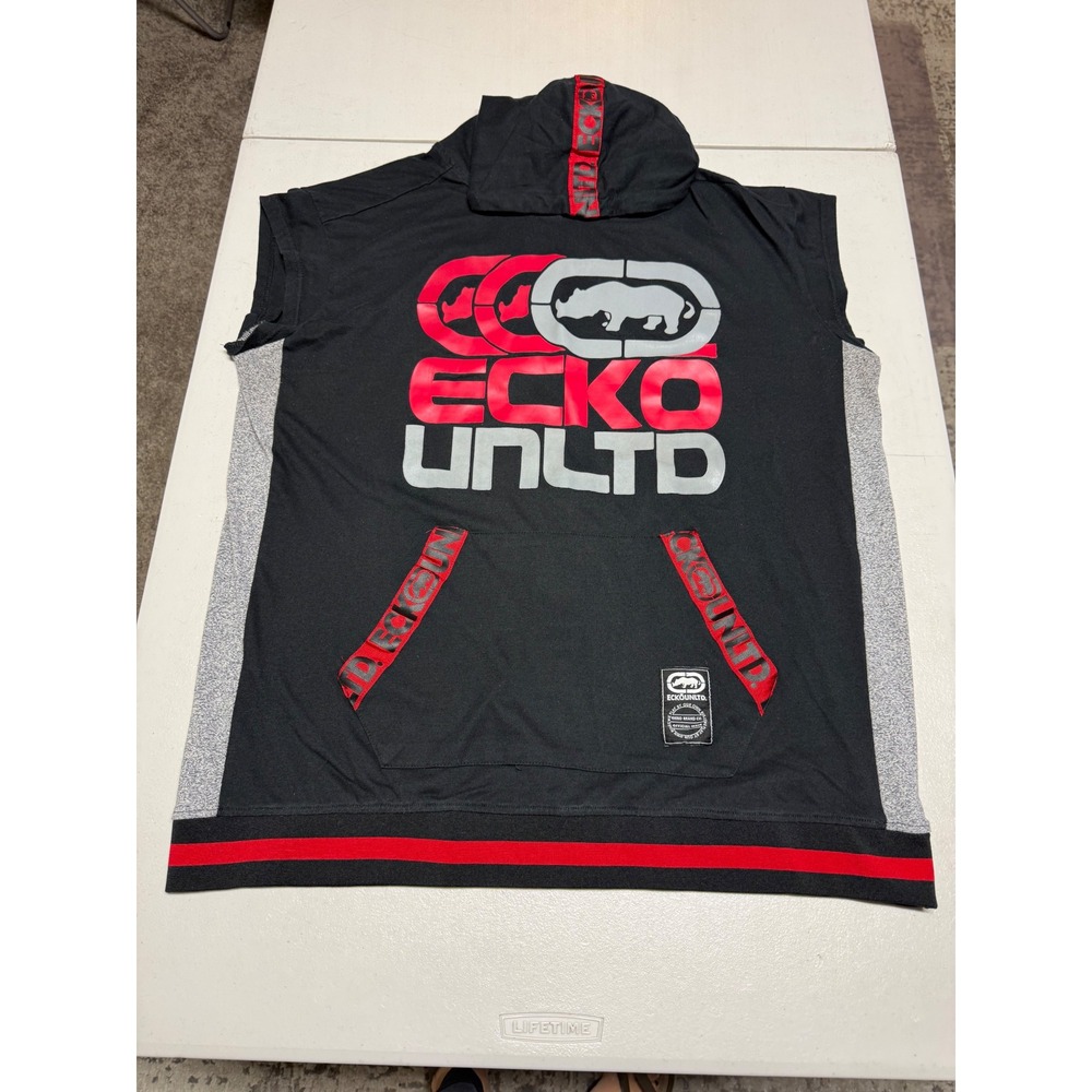 ECKO ULTD SLEEVELESS MENS HOODIE SIZE 2XL